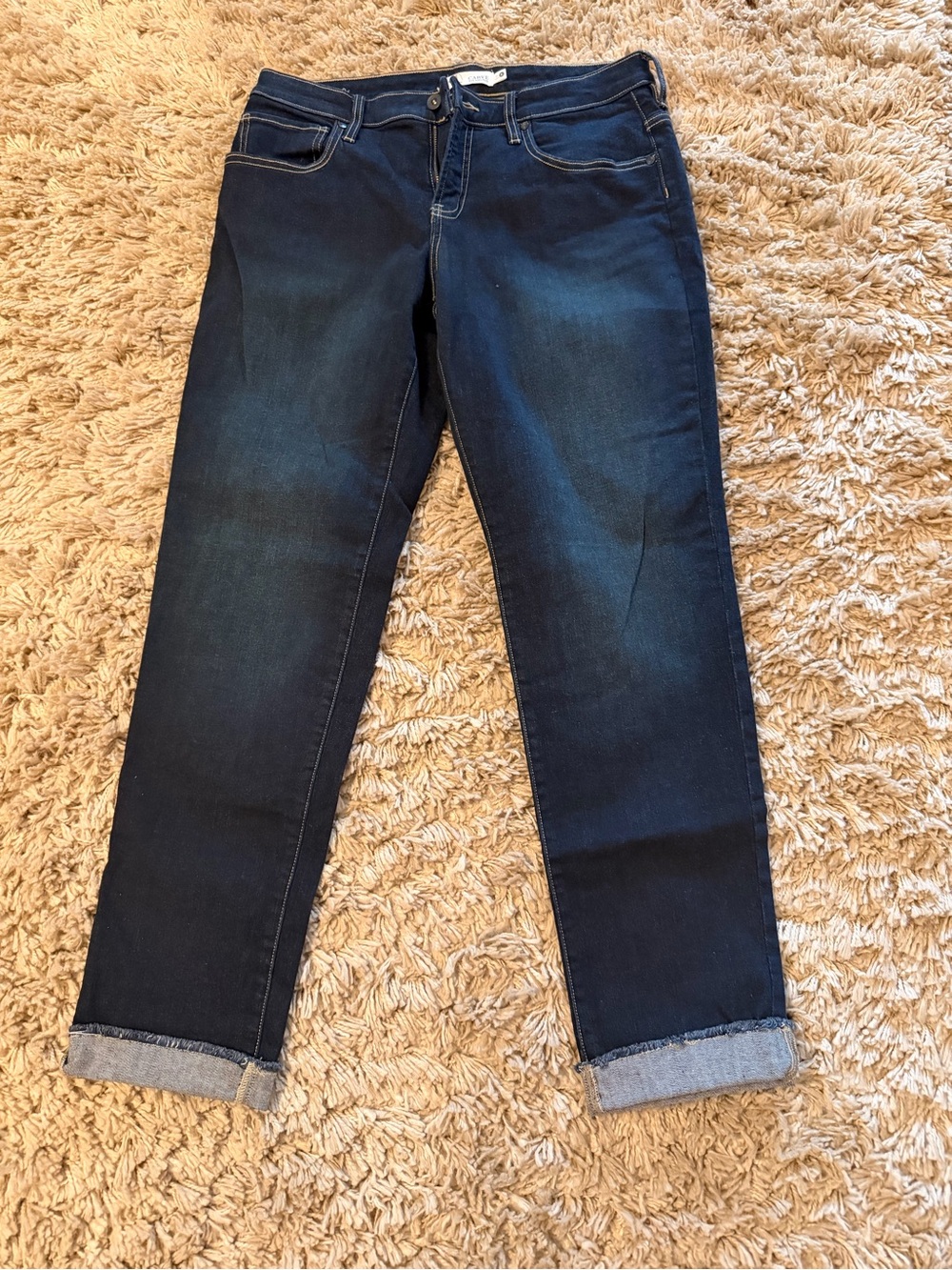 Carve Designs Women's Dark Blue Boyfriend Jeans